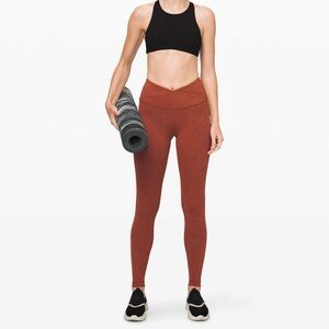 Lululemon Always On High-Rise Tight 28" Sky Wash Print Rustic Clay size 10